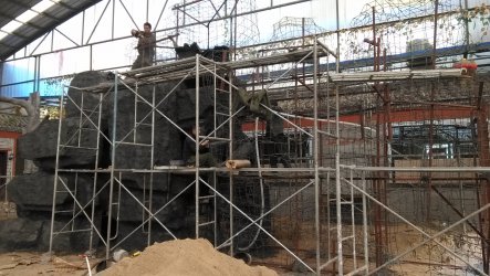 重庆水泥塑石假山设计与制作的施工程序